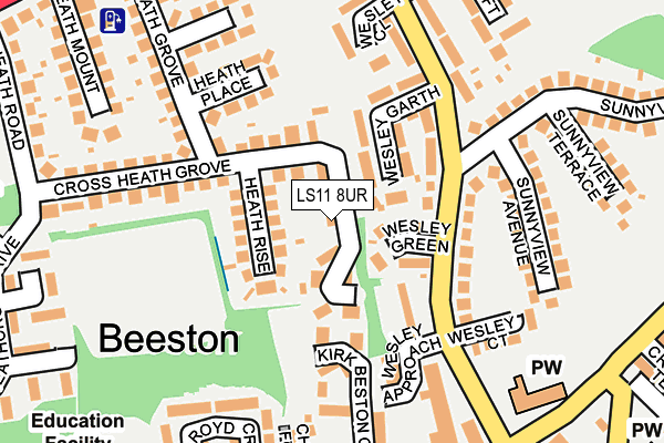LS11 8UR map - OS OpenMap – Local (Ordnance Survey) LS11 8UR map - OS OpenMap – Local (Ordnance Survey)