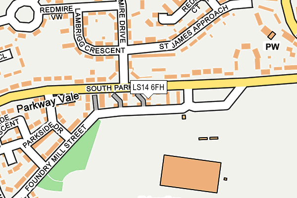 LS14 6FH map - OS OpenMap – Local (Ordnance Survey) LS14 6FH map - OS OpenMap – Local (Ordnance Survey)