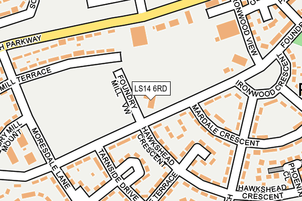 LS14 6RD map - OS OpenMap – Local (Ordnance Survey) LS14 6RD map - OS OpenMap – Local (Ordnance Survey)