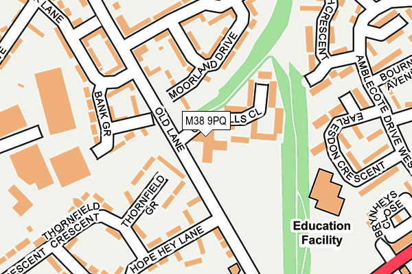 M38 9PQ map - OS OpenMap – Local (Ordnance Survey) M38 9PQ map - OS OpenMap – Local (Ordnance Survey)