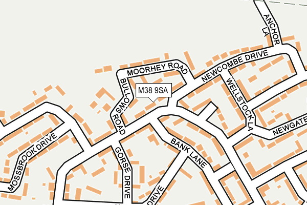 M38 9SA map - OS OpenMap – Local (Ordnance Survey) M38 9SA map - OS OpenMap – Local (Ordnance Survey)