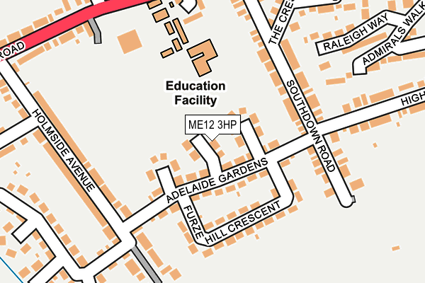 ME12 3HP map - OS OpenMap – Local (Ordnance Survey) ME12 3HP map - OS OpenMap – Local (Ordnance Survey)