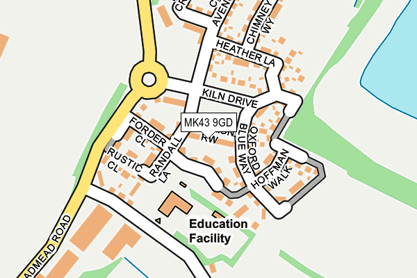 MK43 9GD map - OS OpenMap – Local (Ordnance Survey) MK43 9GD map - OS OpenMap – Local (Ordnance Survey)