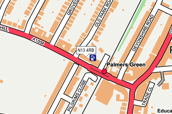 N13 4RB map - OS OpenMap – Local (Ordnance Survey) N13 4RB map - OS OpenMap – Local (Ordnance Survey)