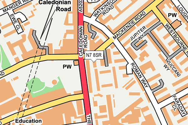 N7 8SR map - OS OpenMap – Local (Ordnance Survey) N7 8SR map - OS OpenMap – Local (Ordnance Survey)