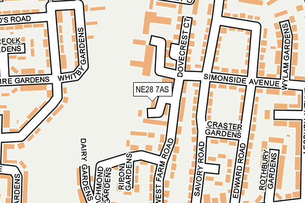NE28 7AS map - OS OpenMap – Local (Ordnance Survey) NE28 7AS map - OS OpenMap – Local (Ordnance Survey)