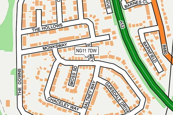 NG11 7DW map - OS OpenMap – Local (Ordnance Survey) NG11 7DW map - OS OpenMap – Local (Ordnance Survey)