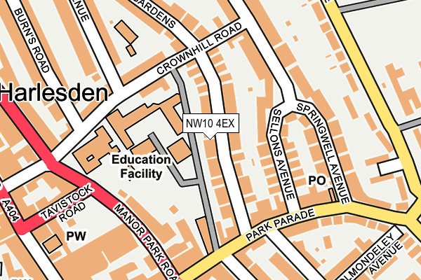 NW10 4EX map - OS OpenMap – Local (Ordnance Survey) NW10 4EX map - OS OpenMap – Local (Ordnance Survey)