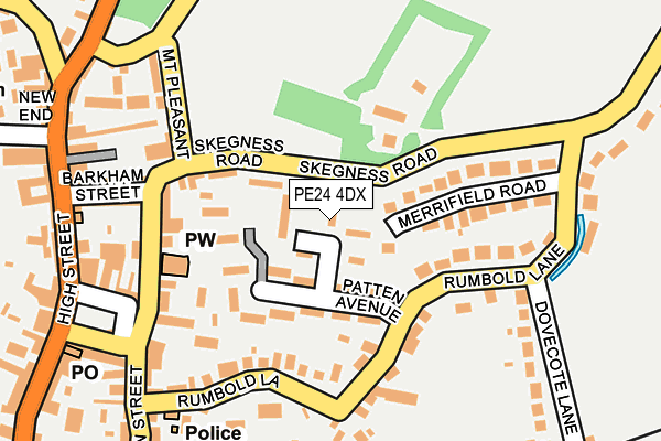 PE24 4DX map - OS OpenMap – Local (Ordnance Survey) PE24 4DX map - OS OpenMap – Local (Ordnance Survey)