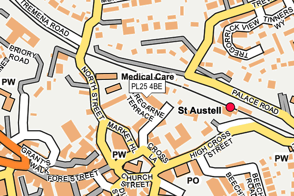 PL25 4BE map - OS OpenMap – Local (Ordnance Survey) PL25 4BE map - OS OpenMap – Local (Ordnance Survey)