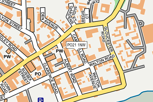 PO21 1NW map - OS OpenMap – Local (Ordnance Survey) PO21 1NW map - OS OpenMap – Local (Ordnance Survey)