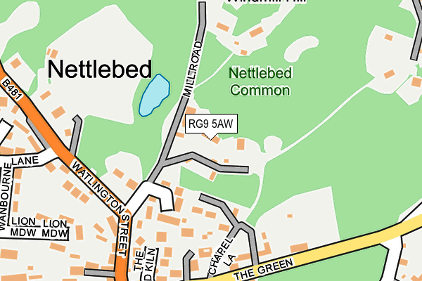RG9 5AW map - OS OpenMap – Local (Ordnance Survey) RG9 5AW map - OS OpenMap – Local (Ordnance Survey)