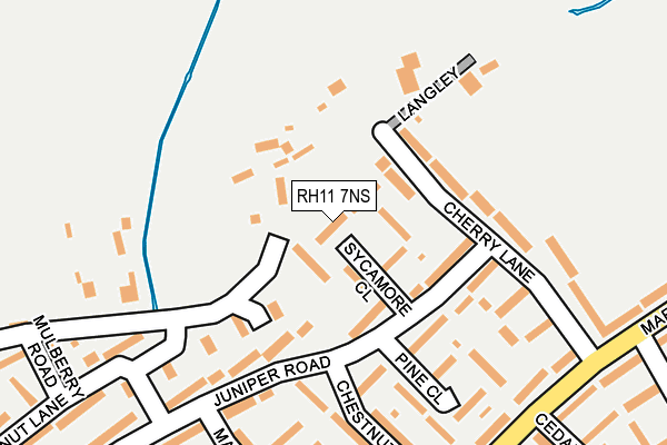 RH11 7NS map - OS OpenMap – Local (Ordnance Survey) RH11 7NS map - OS OpenMap – Local (Ordnance Survey)