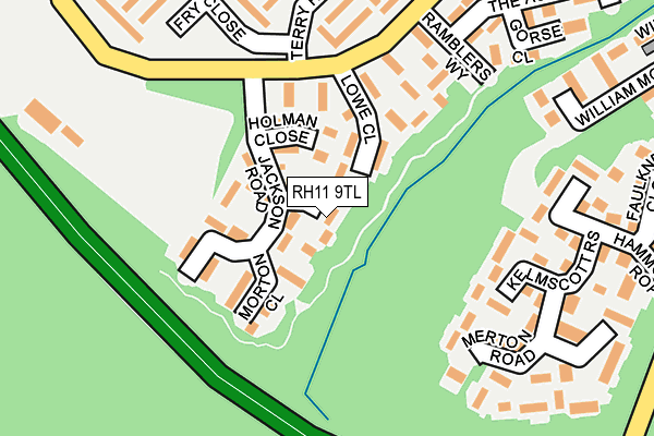 RH11 9TL map - OS OpenMap – Local (Ordnance Survey) RH11 9TL map - OS OpenMap – Local (Ordnance Survey)