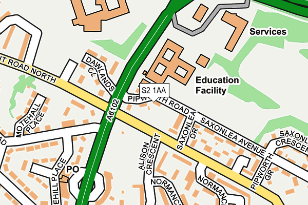 S2 1AA map - OS OpenMap – Local (Ordnance Survey) S2 1AA map - OS OpenMap – Local (Ordnance Survey)
