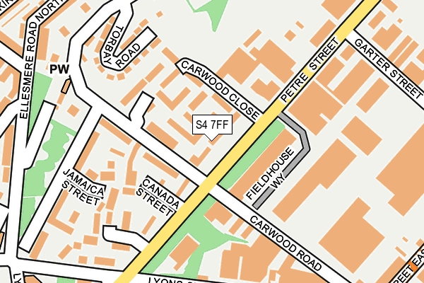 S4 7FF map - OS OpenMap – Local (Ordnance Survey) S4 7FF map - OS OpenMap – Local (Ordnance Survey)