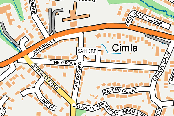 SA11 3RF map - OS OpenMap – Local (Ordnance Survey) SA11 3RF map - OS OpenMap – Local (Ordnance Survey)