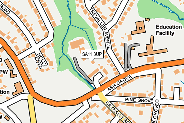 SA11 3UP map - OS OpenMap – Local (Ordnance Survey) SA11 3UP map - OS OpenMap – Local (Ordnance Survey)