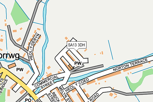 SA13 3DH map - OS OpenMap – Local (Ordnance Survey) SA13 3DH map - OS OpenMap – Local (Ordnance Survey)