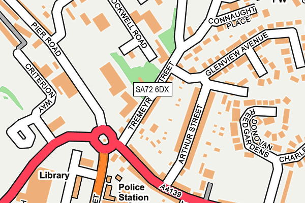 SA72 6DX map - OS OpenMap – Local (Ordnance Survey) SA72 6DX map - OS OpenMap – Local (Ordnance Survey)