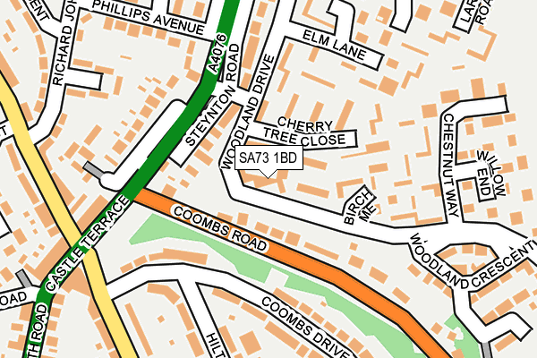 SA73 1BD map - OS OpenMap – Local (Ordnance Survey) SA73 1BD map - OS OpenMap – Local (Ordnance Survey)