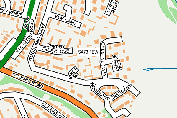 SA73 1BW map - OS OpenMap – Local (Ordnance Survey) SA73 1BW map - OS OpenMap – Local (Ordnance Survey)