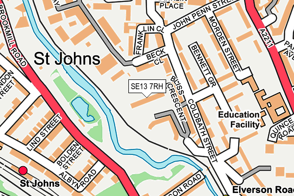 SE13 7RH map - OS OpenMap – Local (Ordnance Survey) SE13 7RH map - OS OpenMap – Local (Ordnance Survey)