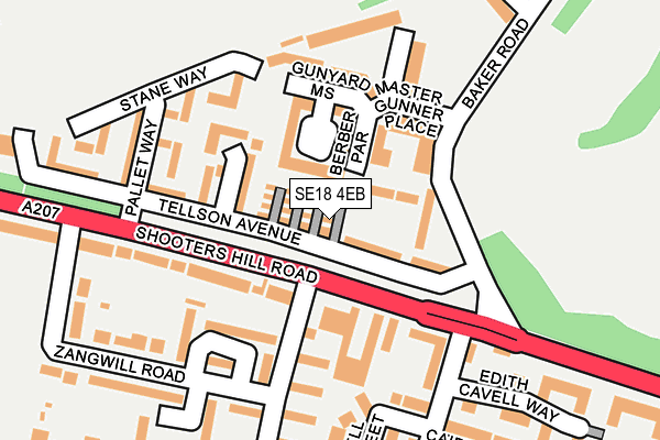 SE18 4EB map - OS OpenMap – Local (Ordnance Survey) SE18 4EB map - OS OpenMap – Local (Ordnance Survey)