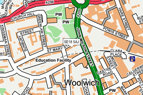 SE18 5AJ map - OS OpenMap – Local (Ordnance Survey) SE18 5AJ map - OS OpenMap – Local (Ordnance Survey)