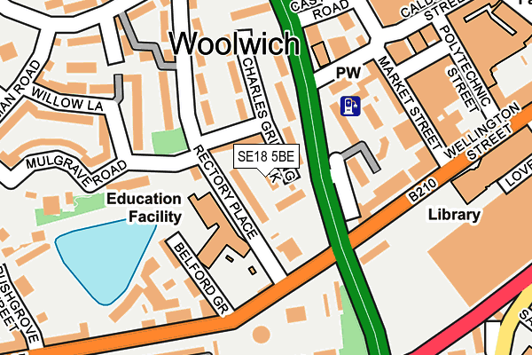 SE18 5BE map - OS OpenMap – Local (Ordnance Survey) SE18 5BE map - OS OpenMap – Local (Ordnance Survey)