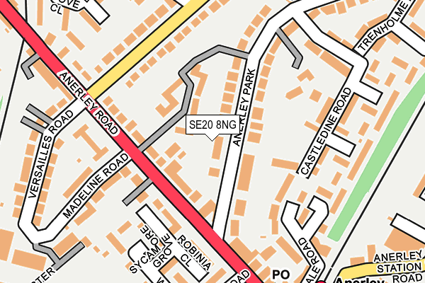 SE20 8NG map - OS OpenMap – Local (Ordnance Survey) SE20 8NG map - OS OpenMap – Local (Ordnance Survey)