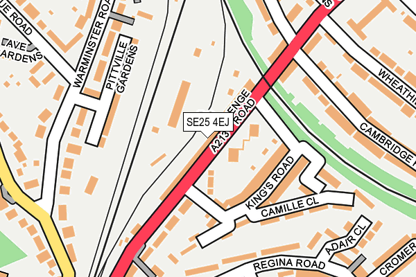 SE25 4EJ map - OS OpenMap – Local (Ordnance Survey) SE25 4EJ map - OS OpenMap – Local (Ordnance Survey)