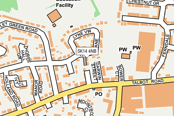 SK14 4NB map - OS OpenMap – Local (Ordnance Survey) SK14 4NB map - OS OpenMap – Local (Ordnance Survey)