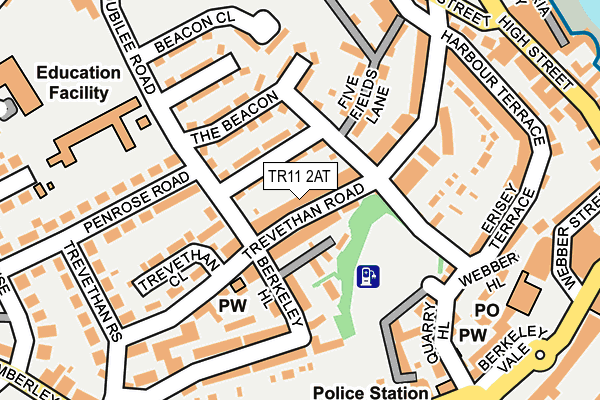 TR11 2AT map - OS OpenMap – Local (Ordnance Survey) TR11 2AT map - OS OpenMap – Local (Ordnance Survey)