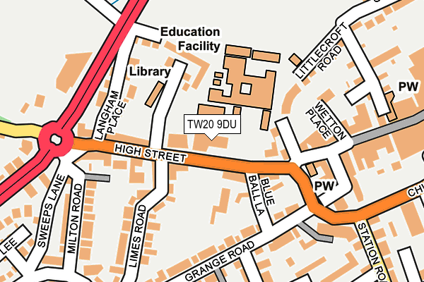 TW20 9DU map - OS OpenMap – Local (Ordnance Survey) TW20 9DU map - OS OpenMap – Local (Ordnance Survey)