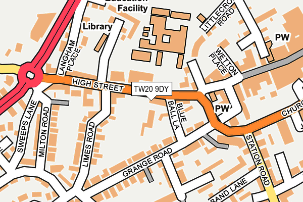 TW20 9DY map - OS OpenMap – Local (Ordnance Survey) TW20 9DY map - OS OpenMap – Local (Ordnance Survey)