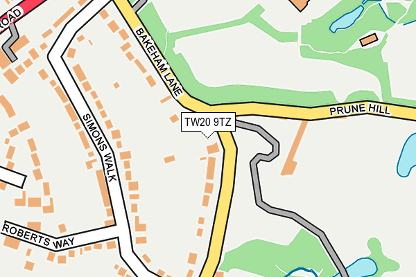 TW20 9TZ map - OS OpenMap – Local (Ordnance Survey) TW20 9TZ map - OS OpenMap – Local (Ordnance Survey)