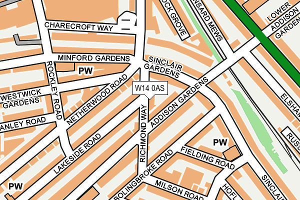 W14 0AS map - OS OpenMap – Local (Ordnance Survey) W14 0AS map - OS OpenMap – Local (Ordnance Survey)
