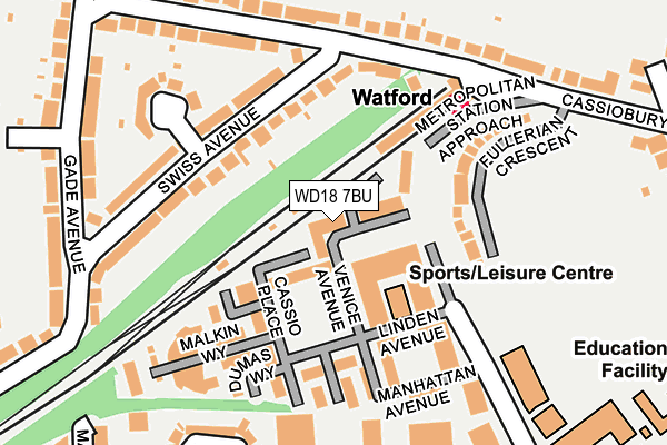 WD18 7BU map - OS OpenMap – Local (Ordnance Survey) WD18 7BU map - OS OpenMap – Local (Ordnance Survey)