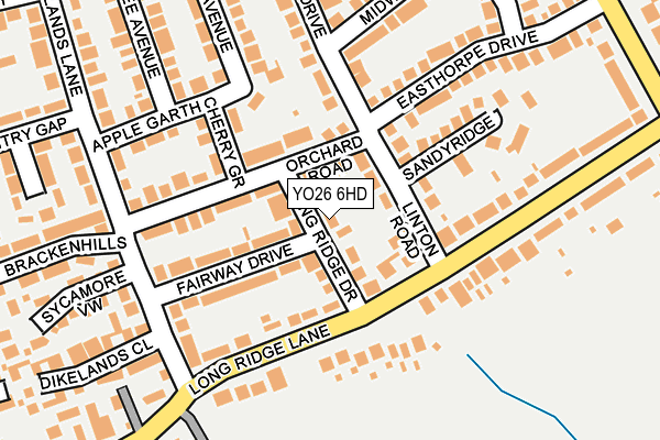 YO26 6HD map - OS OpenMap – Local (Ordnance Survey) YO26 6HD map - OS OpenMap – Local (Ordnance Survey)