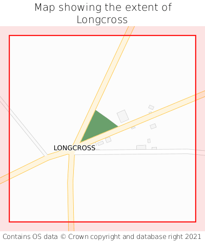 Map showing extent of Longcross as bounding box