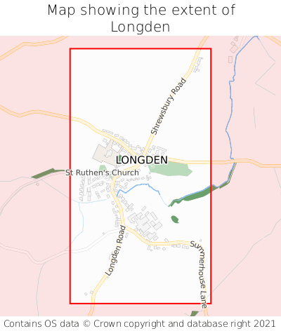 Map showing extent of Longden as bounding box