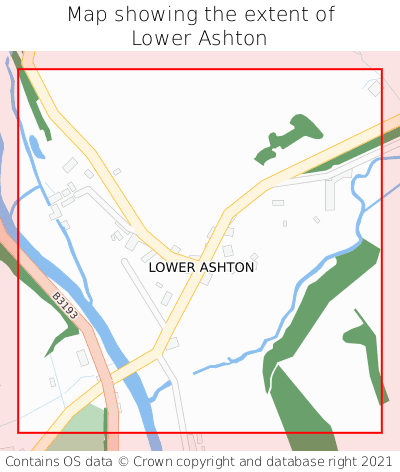 Map showing extent of Lower Ashton as bounding box