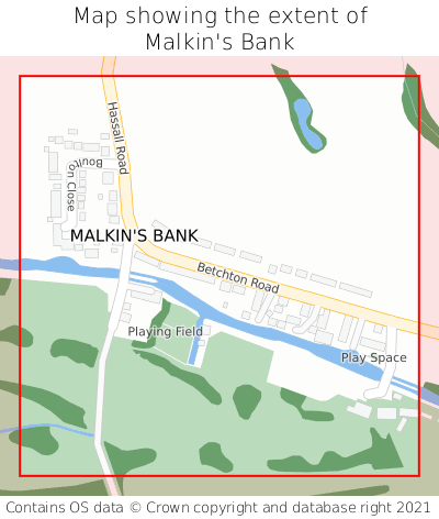 Map showing extent of Malkin's Bank as bounding box