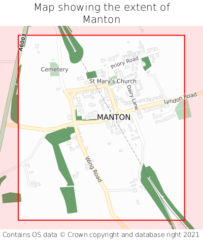 Map showing extent of Manton as bounding box