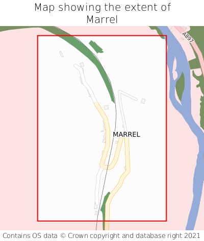 Map showing extent of Marrel as bounding box