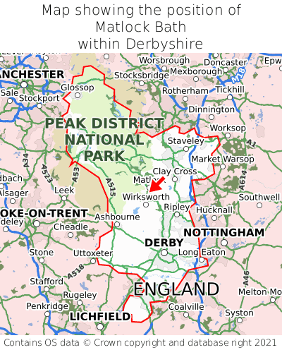 Where Is Matlock Bath Matlock Bath On A Map   Matlock Bath Map Position In Derbyshire 000001 