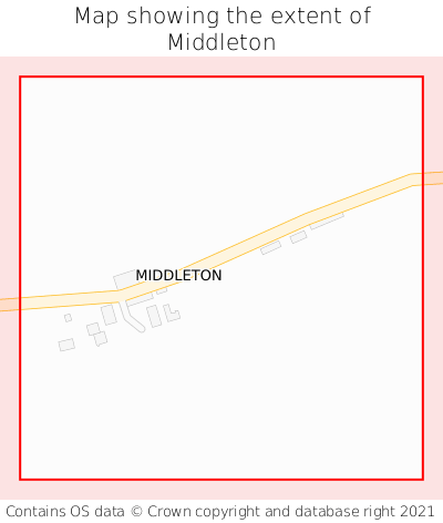 Map showing extent of Middleton as bounding box