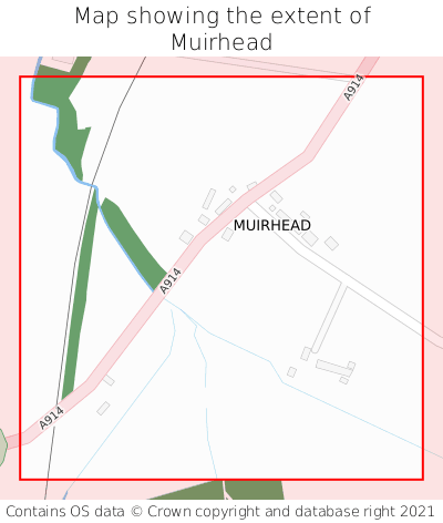 Map showing extent of Muirhead as bounding box