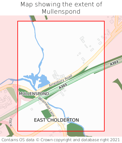 Map showing extent of Mullenspond as bounding box